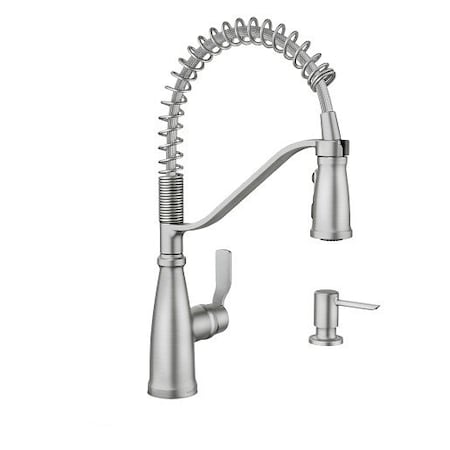 Moen Nolia Spot Resist Stainless One-Handle High Arc Pulldown Kitchen Faucet Spot Resistant Stainless 87886SRS